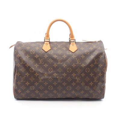 ルイ・ヴィトン LOUIS VUITTON スピーディ40 モノグラム ハンドバッグ バッグ PVCコーティングキャンバス レザー レディース ブラウン系 M41522 【中古】