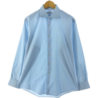 古着 ブルックスブラザーズ Brooks Brothers MAKERS ワイドカラー 長袖 コットンシャツ USA製 メンズL相当/eaa538730