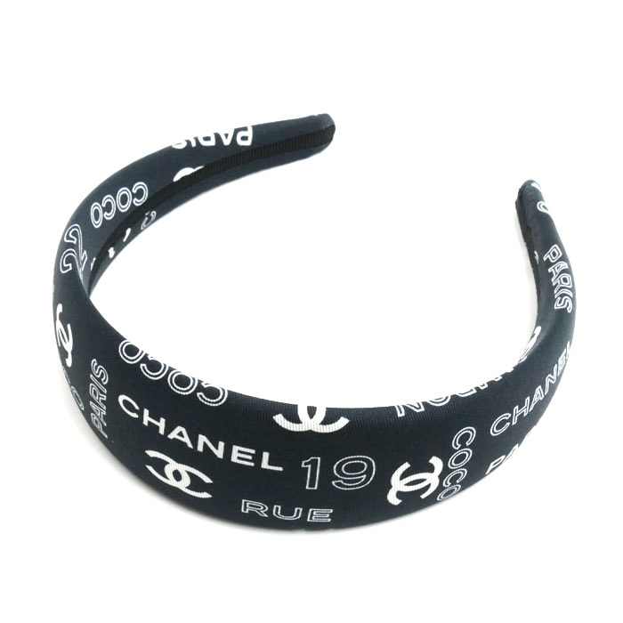 CHANEL シャネル シルク ココマーク カチューシャ ヘアアクセサリー レディース【中古】【美品】