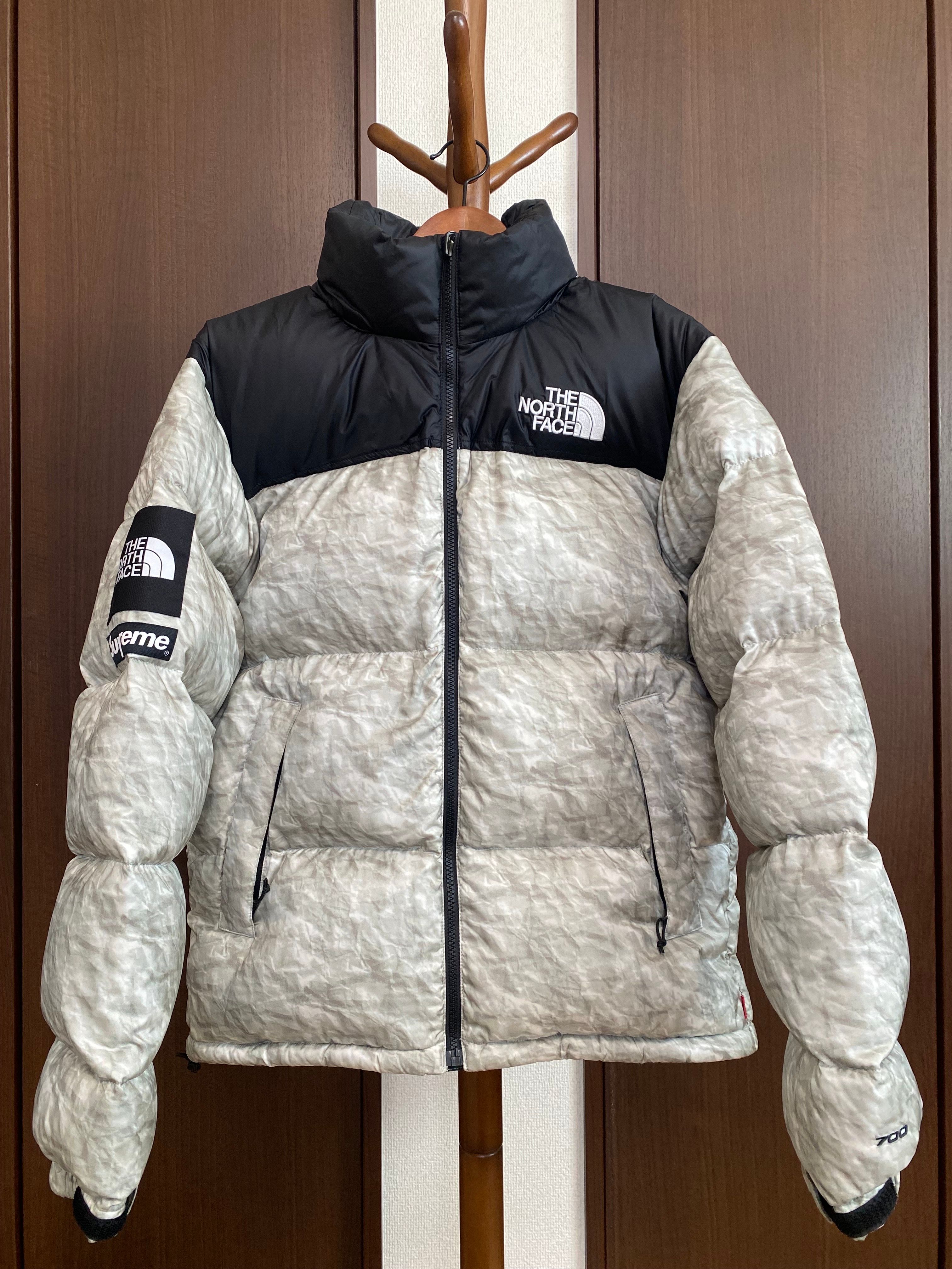 Supreme x The North Face Nuptse Jacket "White Paper Print"