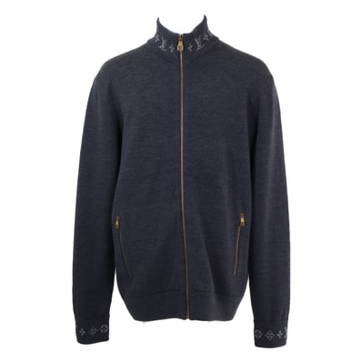 ルイヴィトン 【美品/国内正規/25年製】RM251MQ PWZ HSN51W/1AGJWJ モノグラム ダブルフェイス ニット ウール トラベル ブルゾン XL