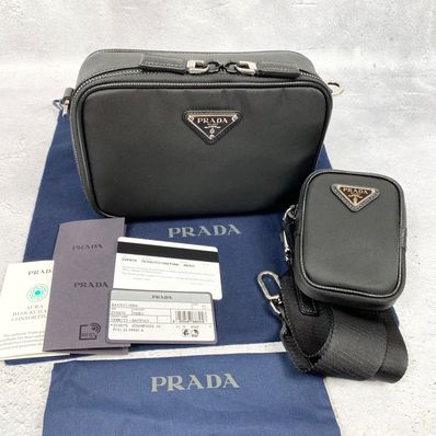 【新品】 100%本物 PRADA ナイロン レザー ショルダーバッグ プラダ