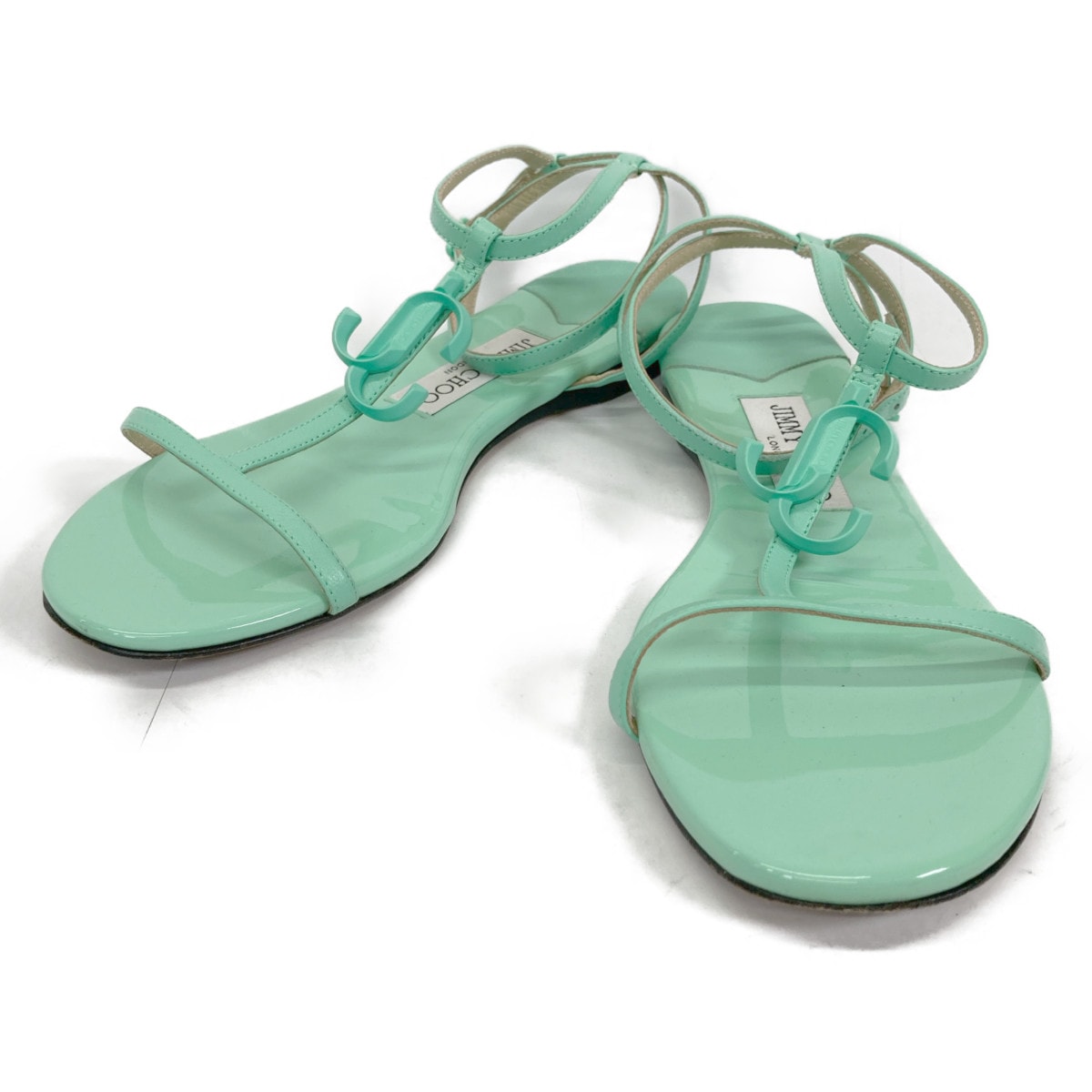 ジミーチュウ 【美品】ALODIE FLAT MAIAMI MINT ストラップ 37
