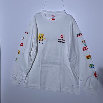 Supreme x SpongeBob Castelli Racing L/S Tee "White"