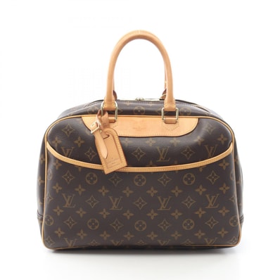 ルイ・ヴィトン LOUIS VUITTON ドーヴィル ボーリングヴァニティ ハンドバッグ バッグ PVCコーティングキャンバス レザー モノグラム レディース ブラウン系 M47270 【中古】