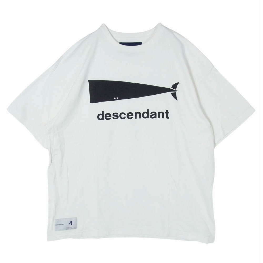 DESCENDANT ディセンダント Tシャツ 23SS CACHALOT SS  カシャロ ロゴ ショートスリーブ 半袖 Tシャツ ホワイト系 4【中古】