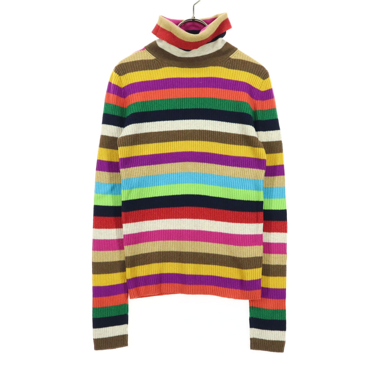 美品 GAP ギャップ ボーダー柄 長袖 タートルネック セーター S