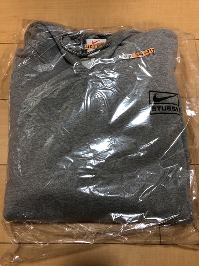 Stussy × Nike NRG Washed Hoodie (US Size) "Grey" DJ9488-063