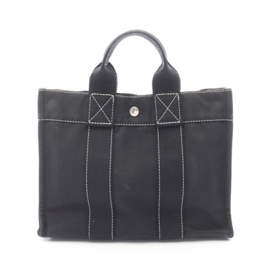 エルメス HERMES サックドーヴィルPM ハンドバッグ バッグ キャンバス レディース ブラック系 【中古】