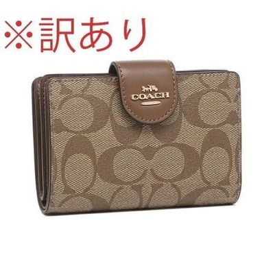 【訳あり】COACH ミディアム コーナージップ ウォレット C0082