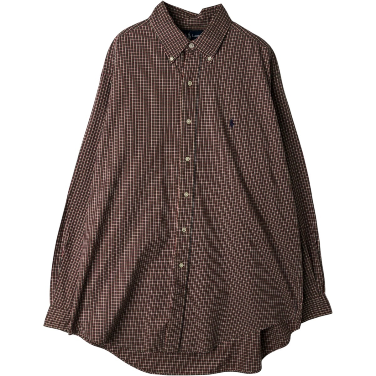 古着 ラルフローレン Ralph Lauren CLASSIC FIT クラシックフィット 長袖 ボタンダウンチェックシャツ メンズL相当/eaa628608