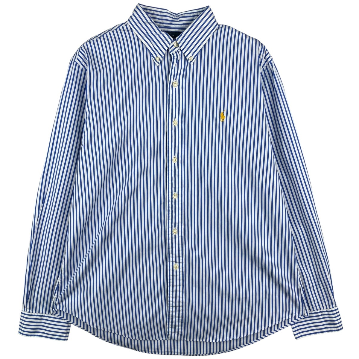 古着 ラルフローレン Ralph Lauren CUSTOM FIT ストライプ柄 長袖 ボタンダウンストライプシャツ メンズL相当/eaa611710