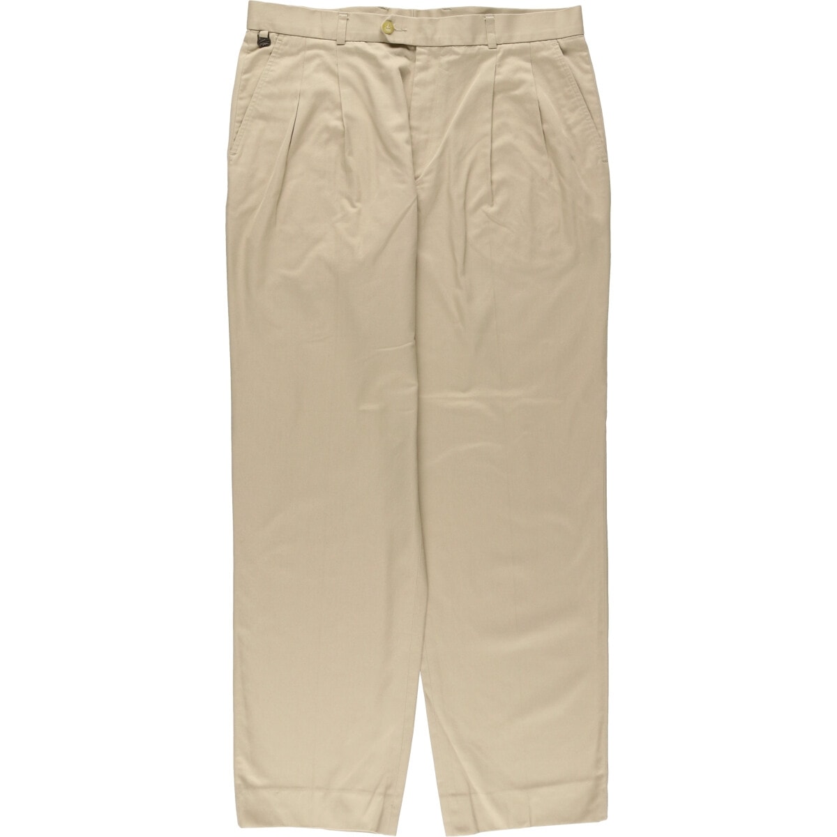 古着 ラコステ LACOSTE ツータック ポリエステル×コットン スラックスパンツ メンズw36相当/eaa586194