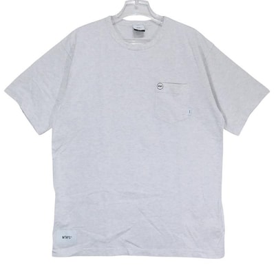 WTAPS ダブルタップス 18AW BLANK SS 01/TEE.COTTON 182ATDT-CSM01 ブランク ショートスリーブ Tシャツ コットン アッシュ グレー カットソー 半袖 サイズ02(M)