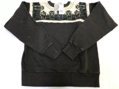 セント マイケル CREW SWEAT S.GLASS/BLACK