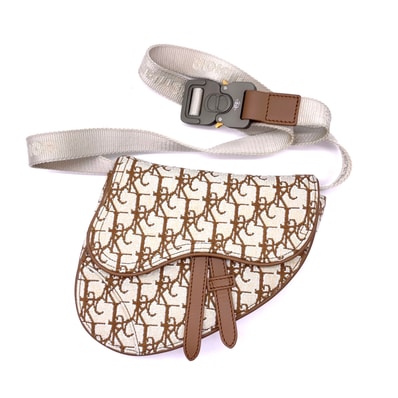 Dior x Cactus Jack Oblique Jacquard Mini Saddle Bag "Coffee"
