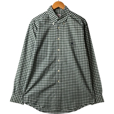 古着 ブルックスブラザーズ Brooks Brothers 346 長袖 ボタンダウンチェックシャツ メンズM相当/eaa594262