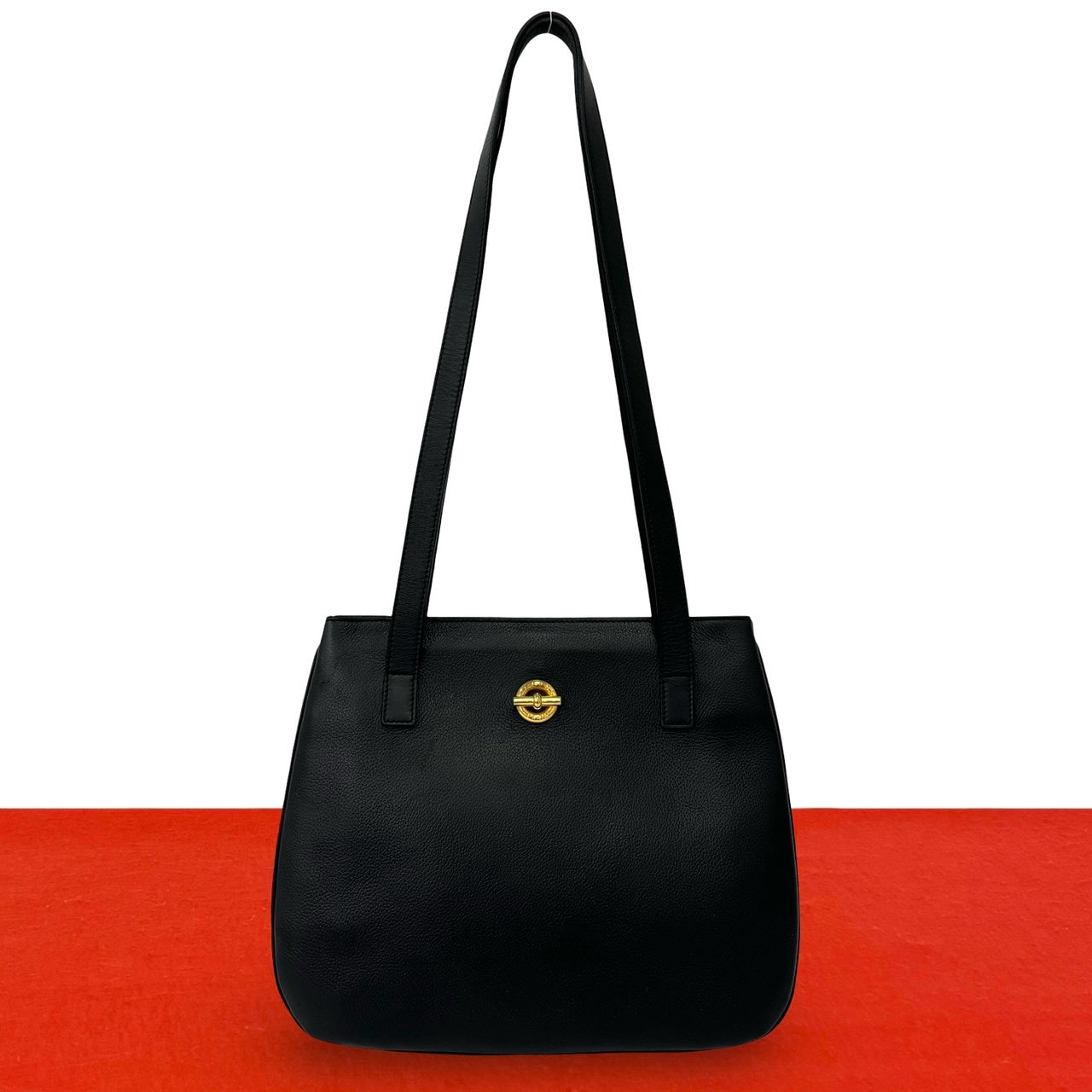 CELINE セリーヌ サークルロゴ 金具 レザー トートバッグ ブラック
16488