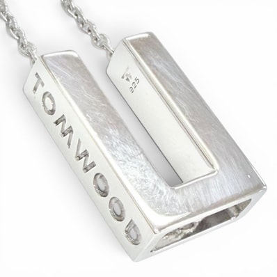 美品 トムウッド ネックレス Square Pendant シルバー メンズ
