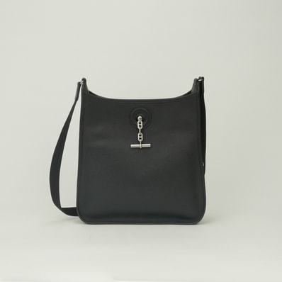 エルメス HERMES ヴェスパPM ヴェスパ PM バッグ ショルダーバッグ エプソン ノワール Noir ブラック Black 黒 シルバー金具 ヴォーエプソン