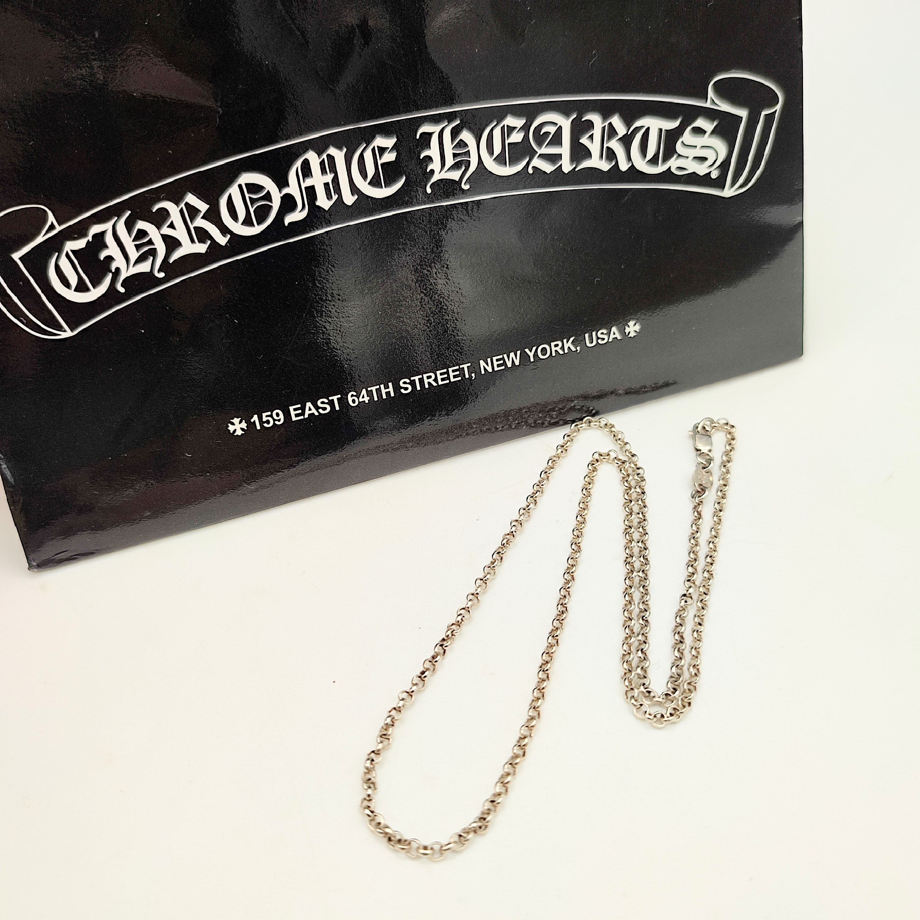 【超美品/原本付き】CHROME HEARTS クロムハーツ ロールチェーン ネックレス 45cm SILVER シルバー925