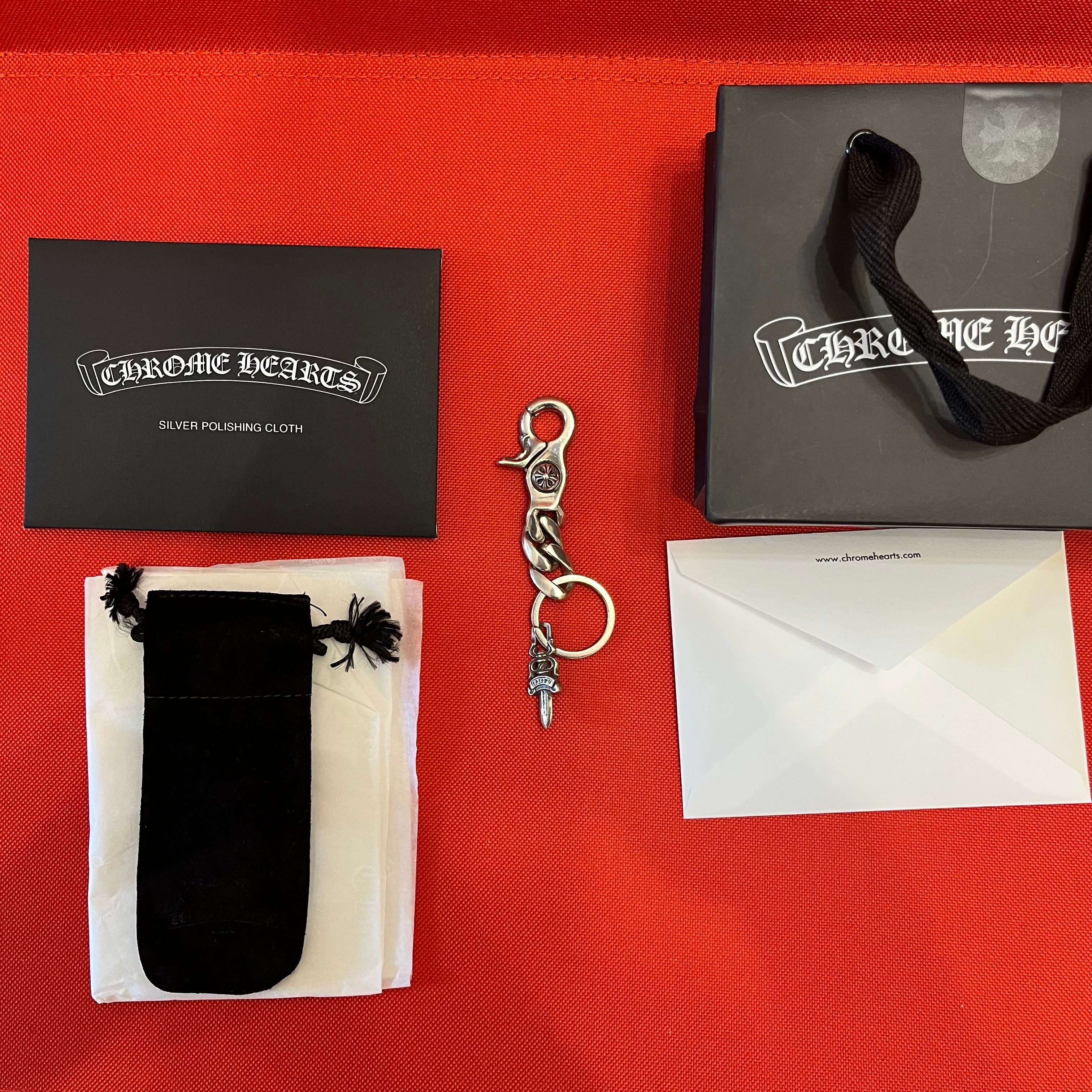 Chrome Hearts Key Ring Classic Link Short / Dagger "Silver"