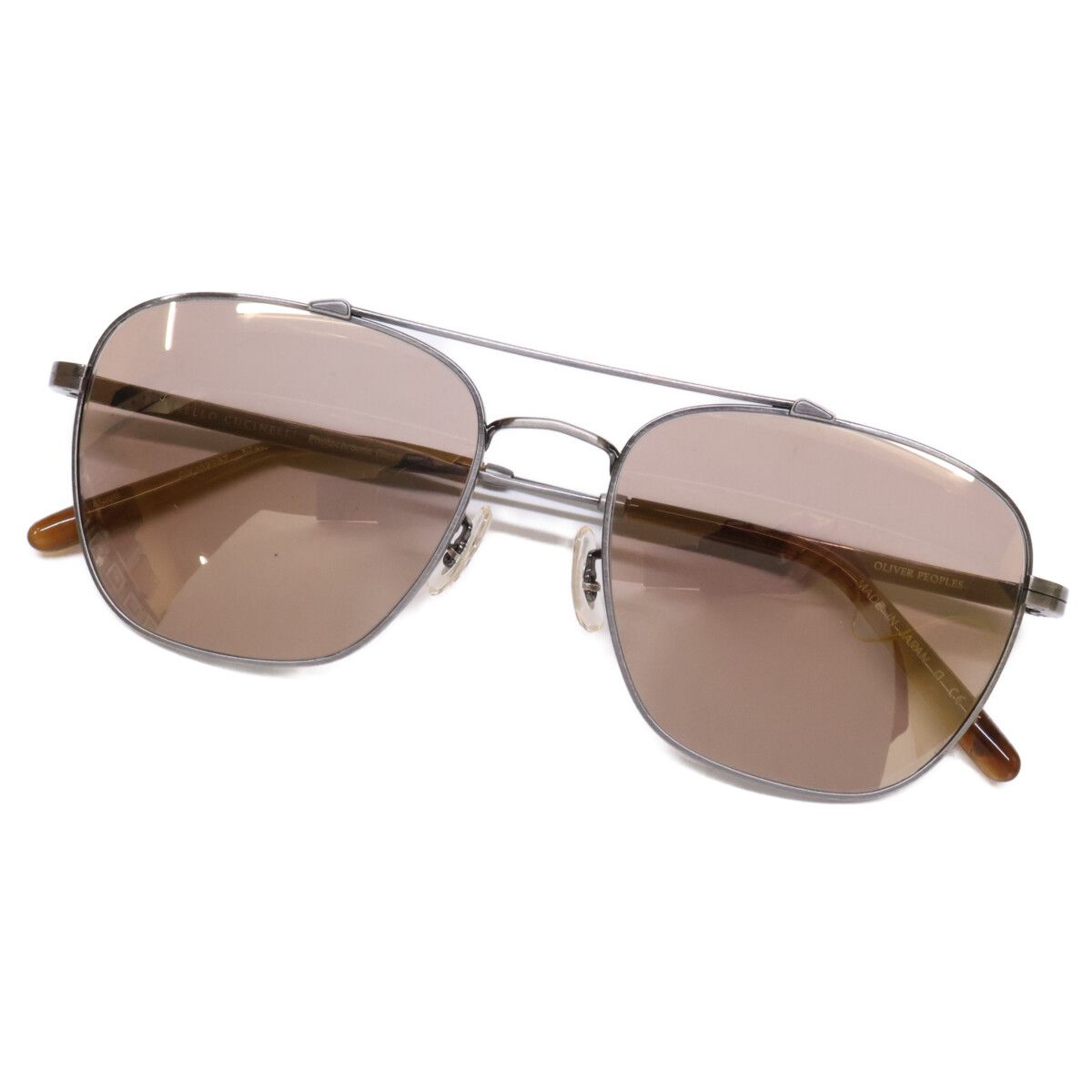 オリバーピープルズ x BRUNELLO CUCINELLI ブルネロクチネリ 【美品】OV1322ST 52445D MARSAN TITANIUM マルサン ダブルブリッジ 55□18 145