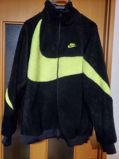 Nike Big Swoosh Reversible Boa Jacket"Black Neon"