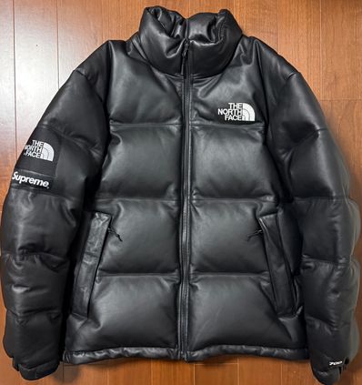 Supreme x The North Face Leather Nuptse Jacket "Black"
