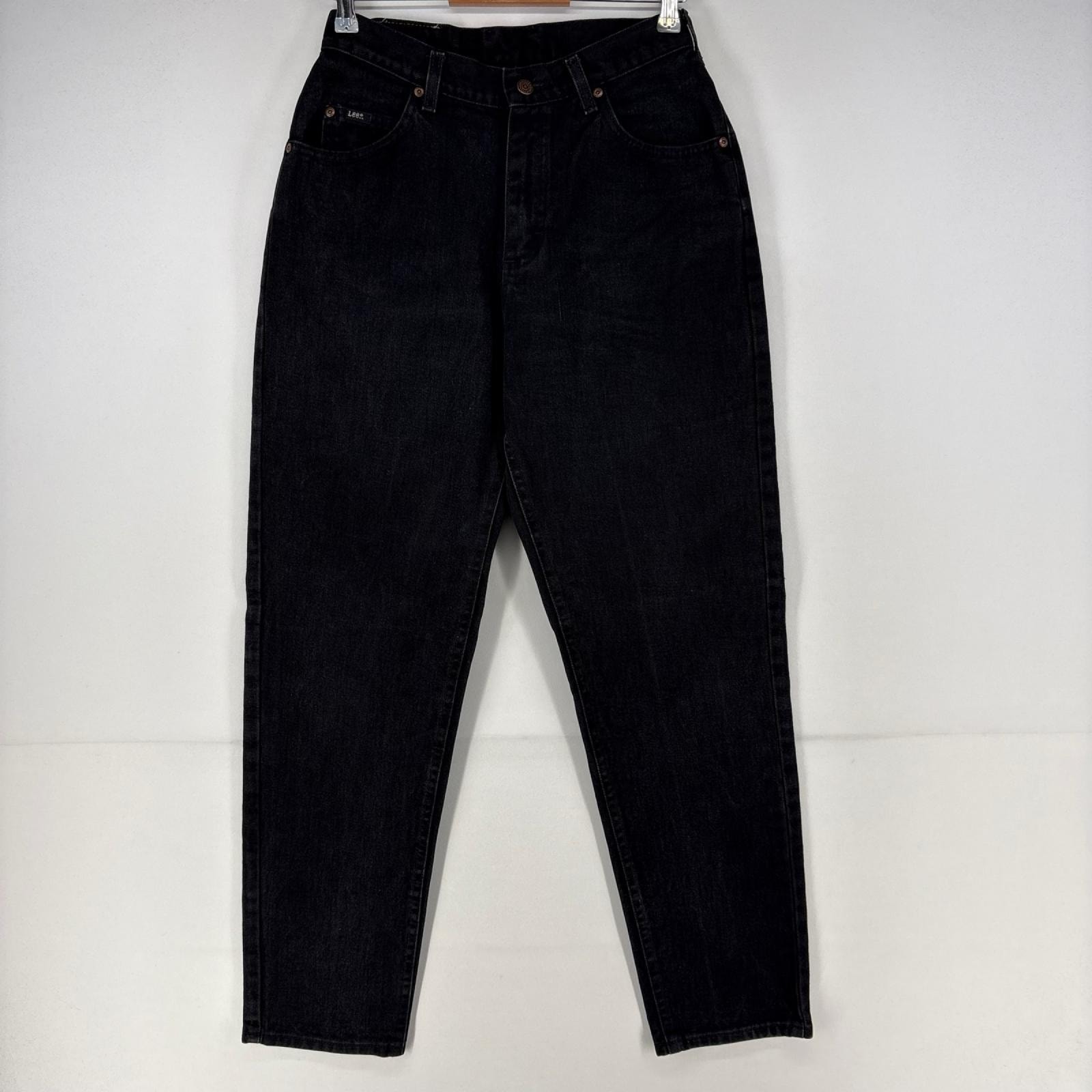 古着 90's/90年代 リー Lee USA製 デニム パンツ 5ポケット テーパード ジップ 10M ブラック レディース