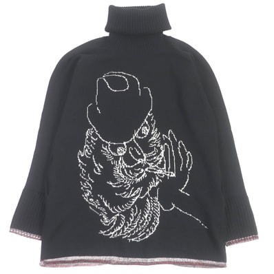 美品 ヨウジヤマモト セーター ブラック メンズ 2 NR-K02-162