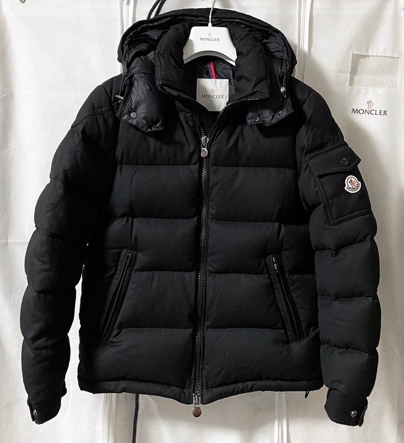 MONCLER Montgenevre Flannel Hooded Down Jacket "Black"