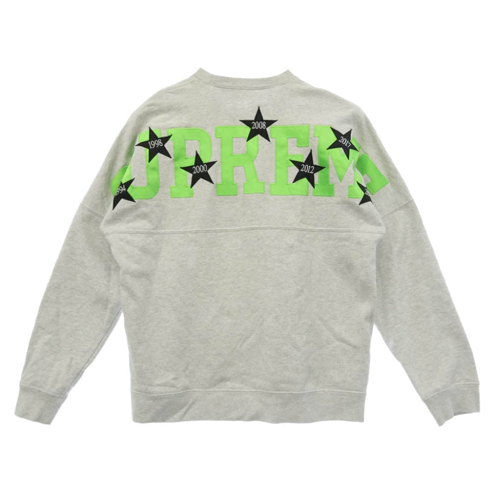 Supreme シュプリーム 20SS Stars Crewneck スター バックロゴ クルーネック スウェット グレー系【中古】