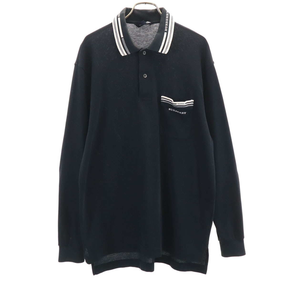 BURBERRY GOLF バーバリーゴルフ 長袖 ポロシャツ L ブラック