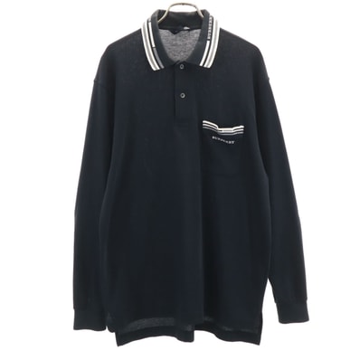 BURBERRY GOLF バーバリーゴルフ 長袖 ポロシャツ L ブラック