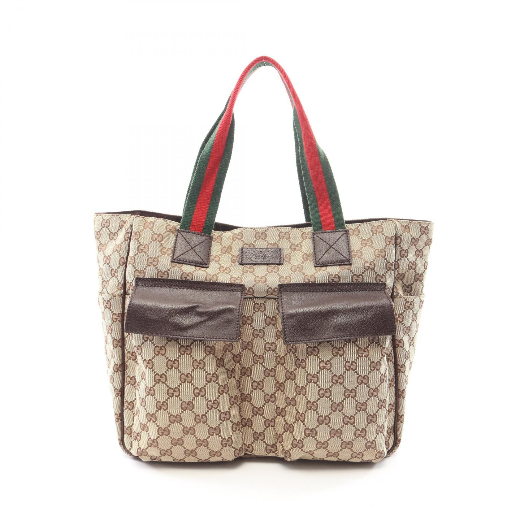 C (やや傷や汚れあり)】グッチ GUCCI GGキャンバス シェリーライン