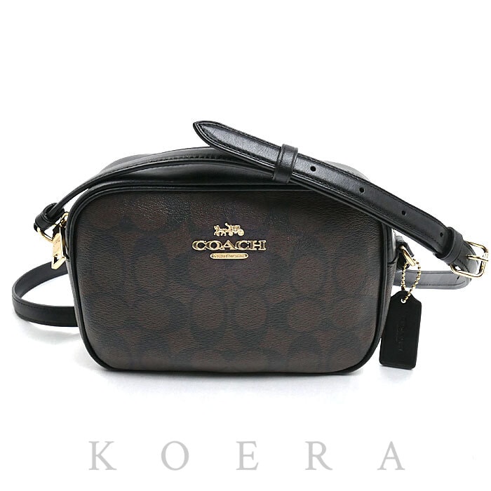 COACH コーチ ミニ ジェイミー カメラバッグ ショルダーバッグ ダークブラウン/ブラック C9926 IMAA8 レディース【中古】【美品】