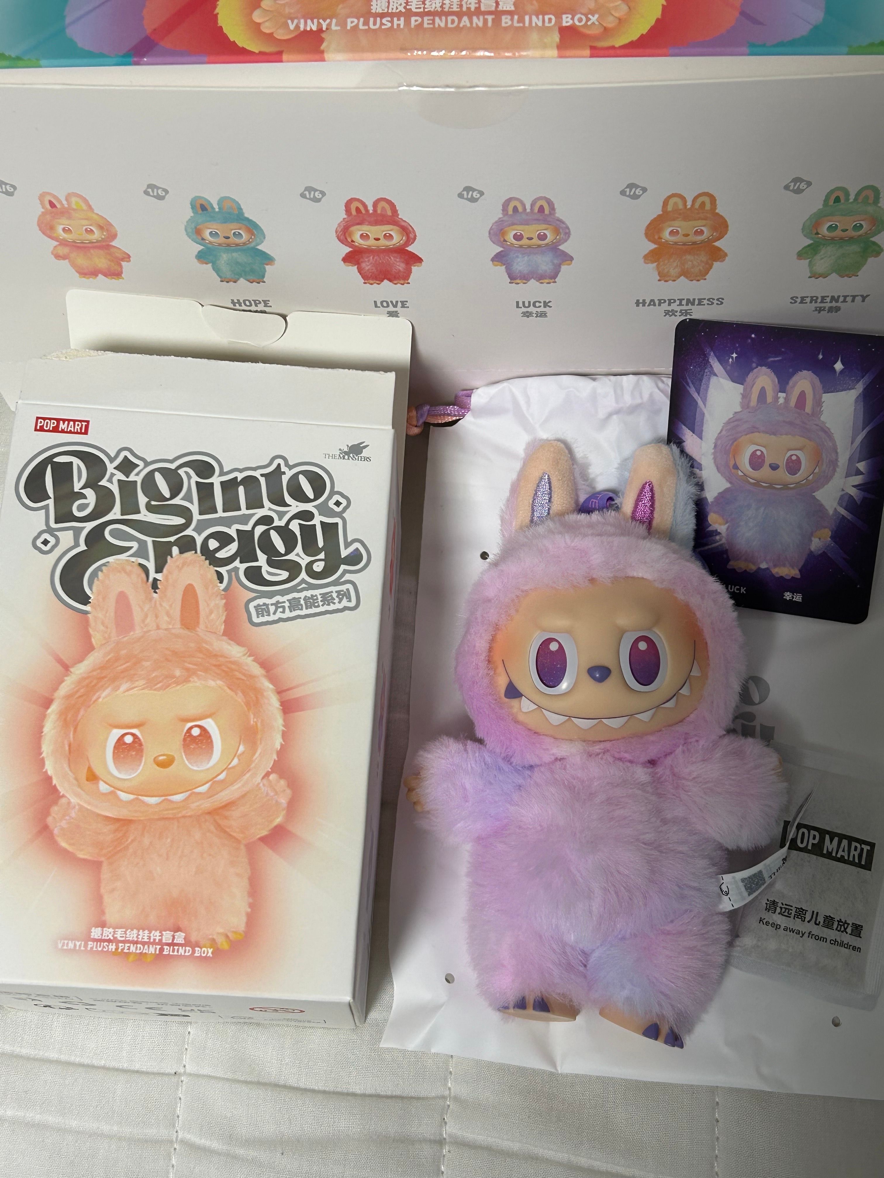 POP MART THE MONSTERS (LABUBU) Big into Energy Series Plush Pendant LUCK