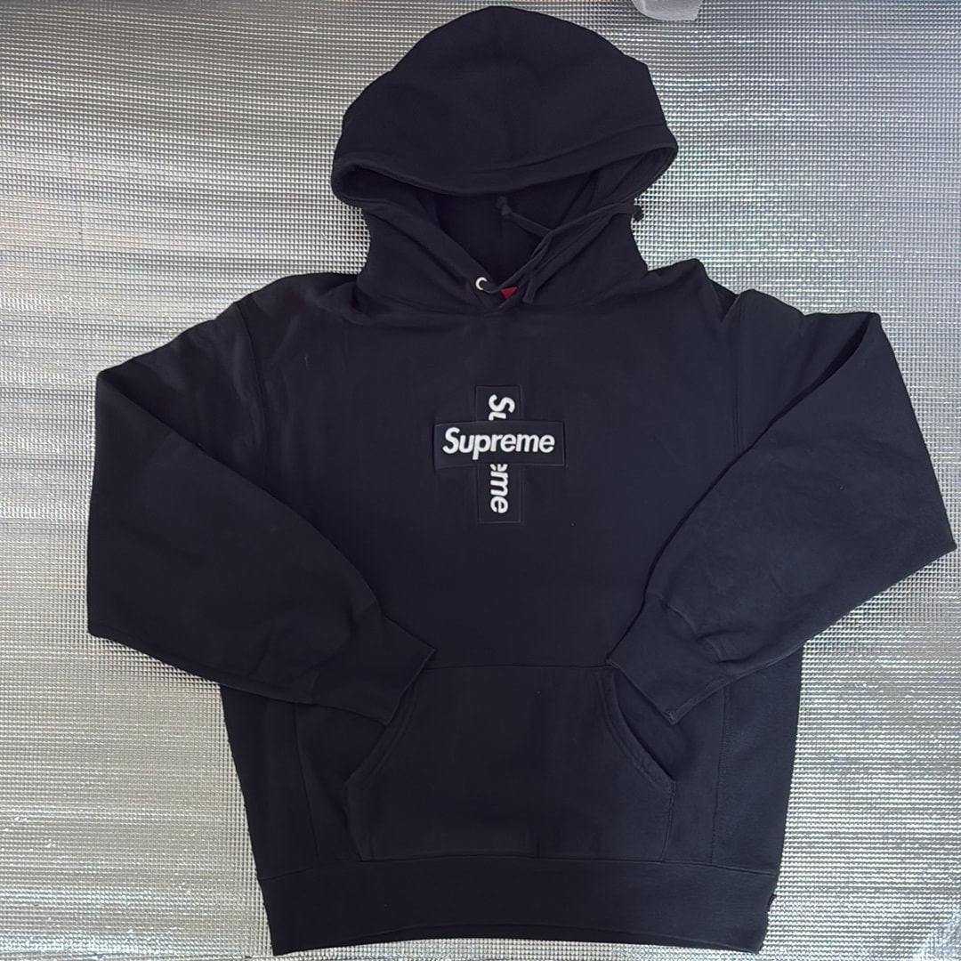 Supreme Cross Box Logo Hooded Sweatshirt 