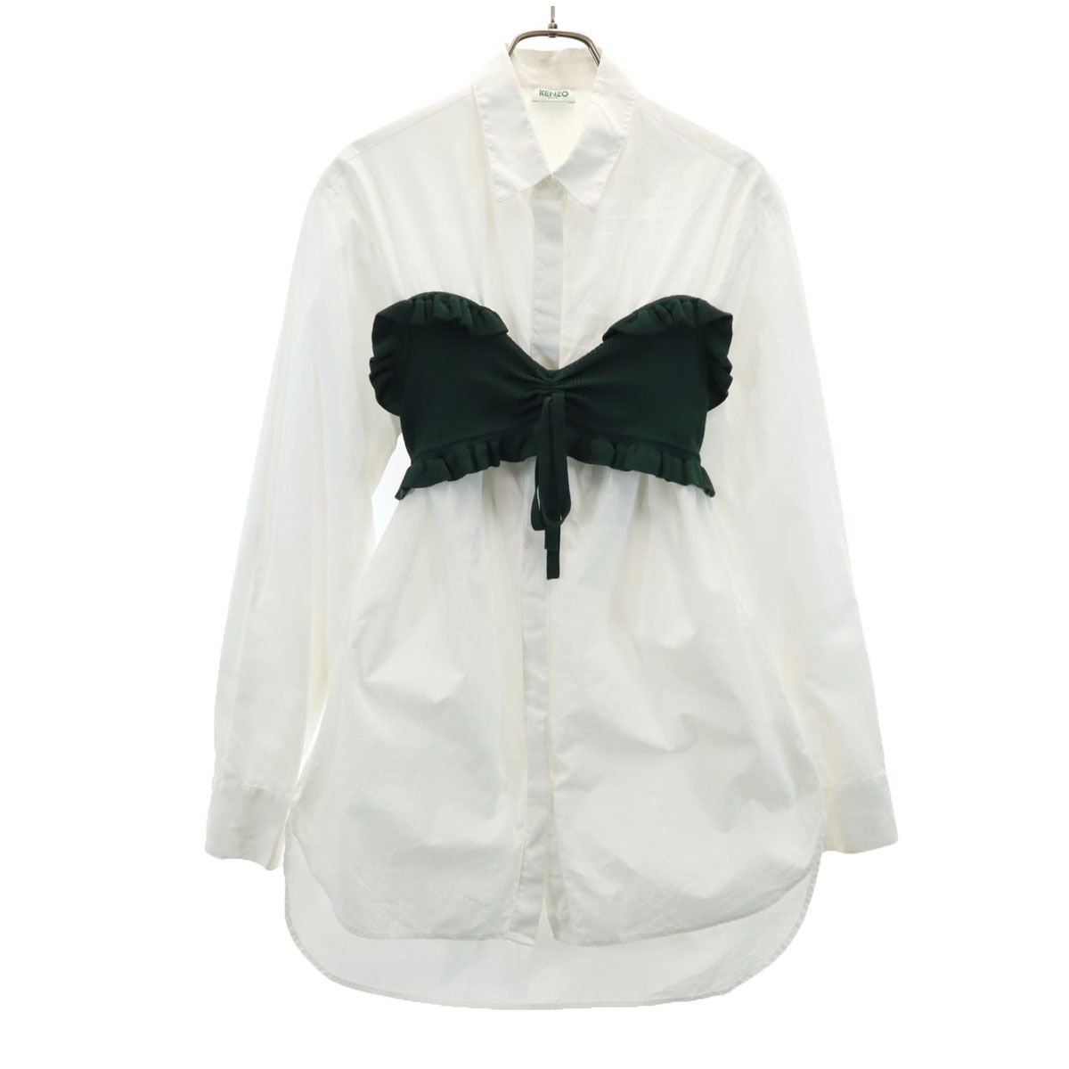 KENZO ケンゾー 長袖 レイヤード シャツ ホワイト