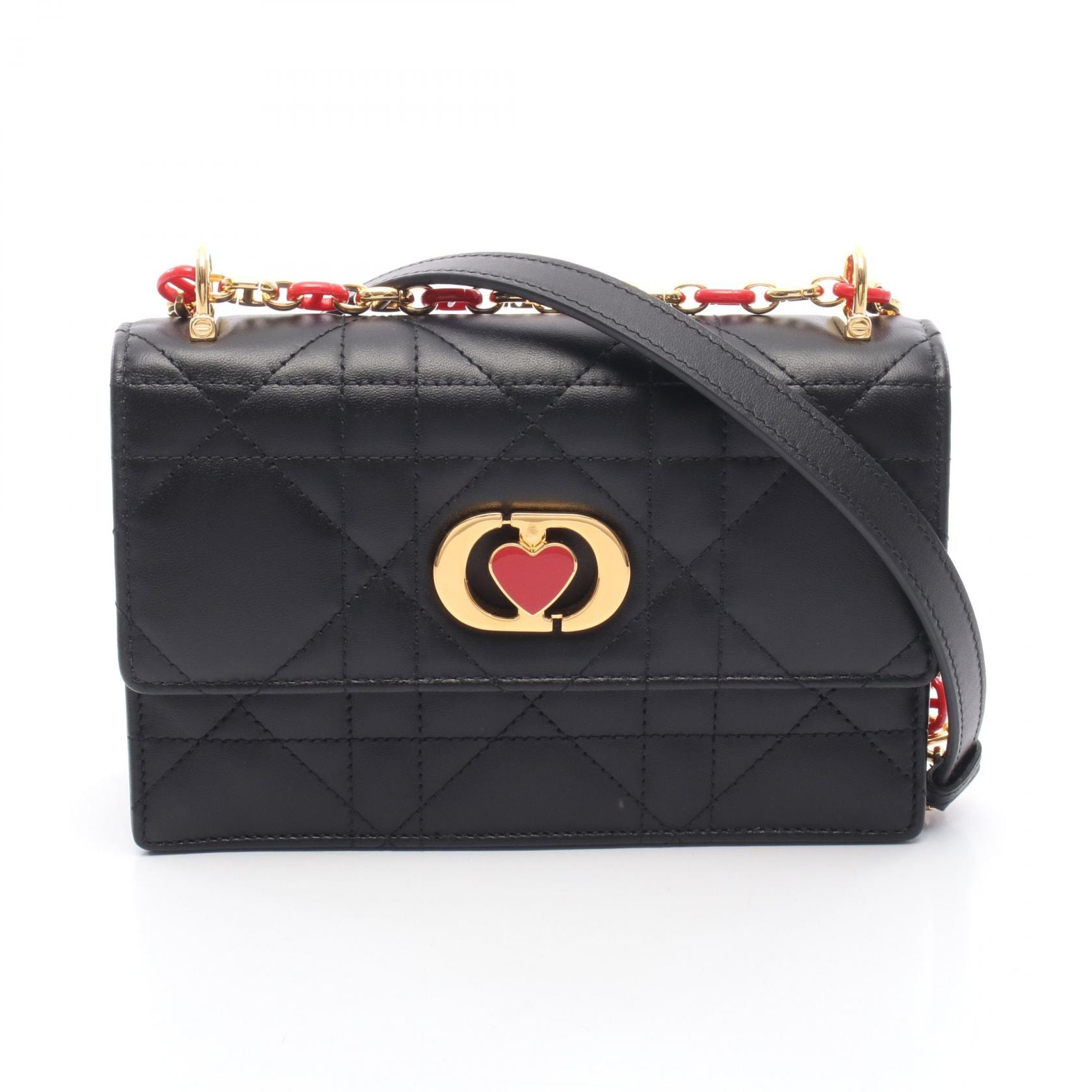 ディオール Dior MISS CARO ショルダーバッグ バッグ レザー レディース ブラック系 S5169UDAX 【中古】