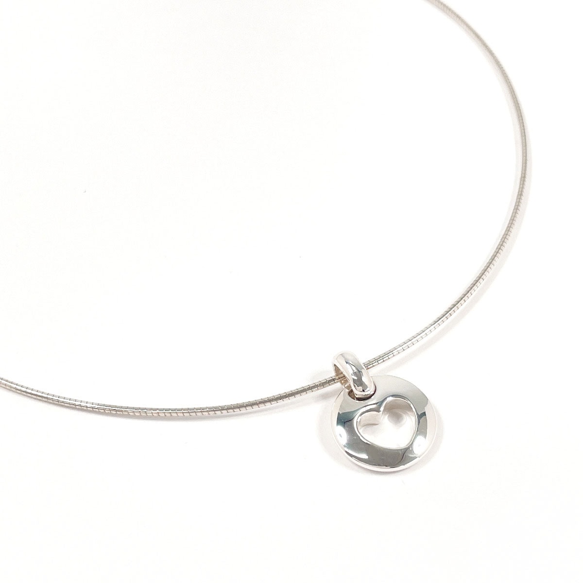 ティファニー ネックレス ピアスド ハート   シルバー