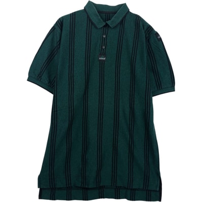 古着 90年代 アディダス adidas EQUIPMENT エキップメント 半袖 ストライプ ポロシャツ メンズM相当 ヴィンテージ/eaa657540