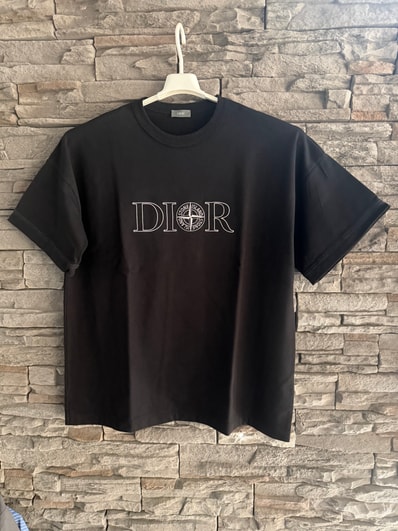 Dior x Stone Island T-shirt Cotton Jersey "Black"