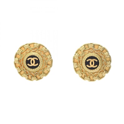 シャネル CHANEL ココマーク チェーン イヤリング ジュエリー GP(ゴールドメッキ) レディース ゴールド系 / ブラック系 【中古】