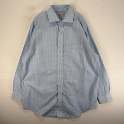 古着 ブルックスブラザーズ Brooks Brothers 長袖シャツ 胸ポケ MADISON L ブルー系 チェック メンズ