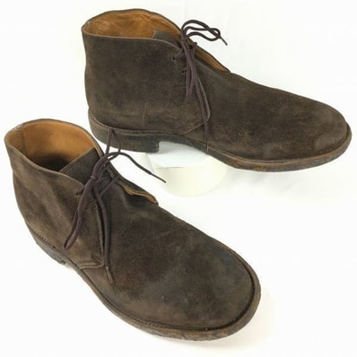 試着交換OK!4都市 CHURCH'S/チャーチ スエードチャッカブーツ size7G 25.5相当 ダークブラウン/茶/BROWN〉クレープソール /men's 管No.WA54※家H