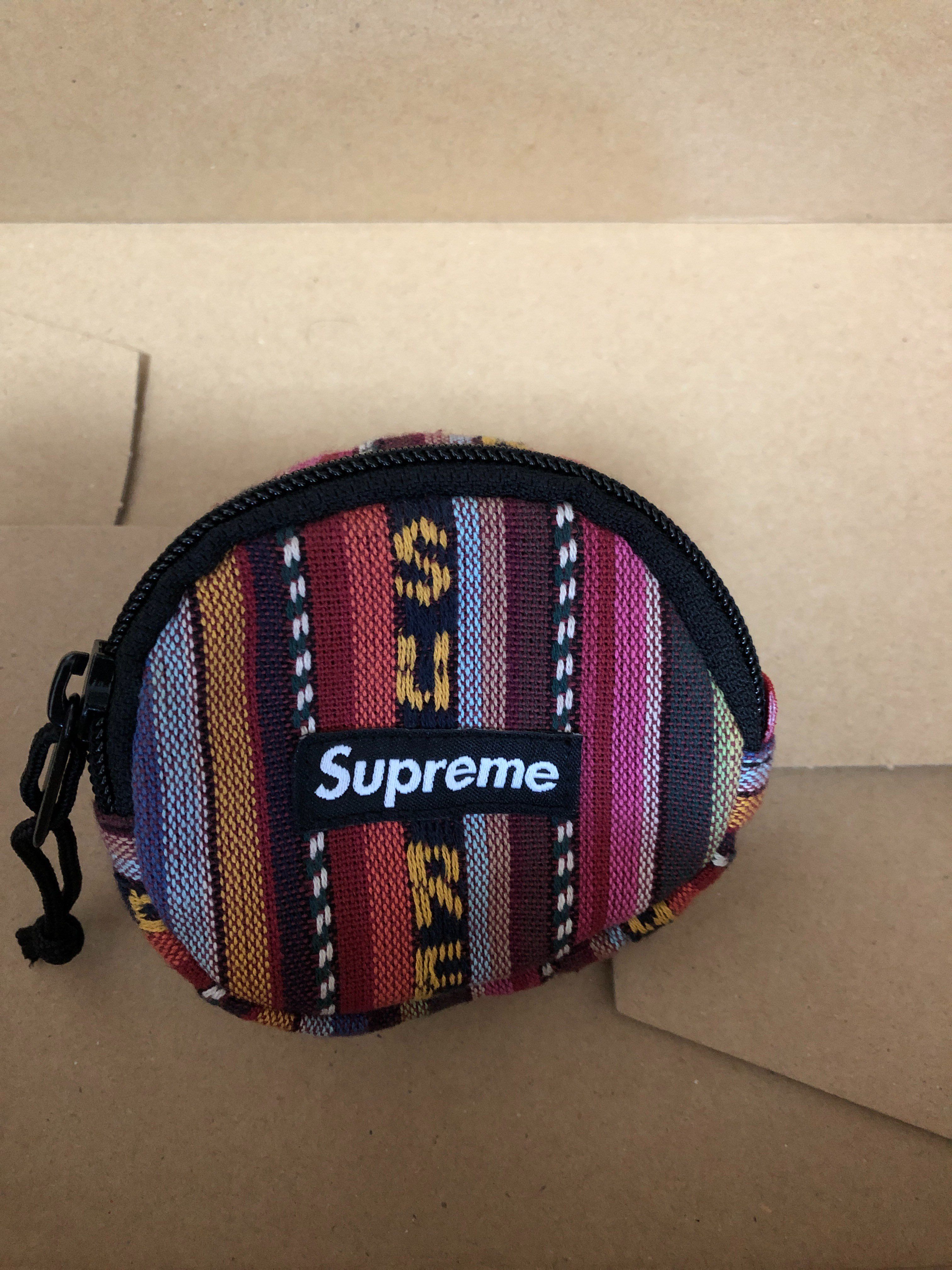 Supreme Woven Stripe Coin Pouch 