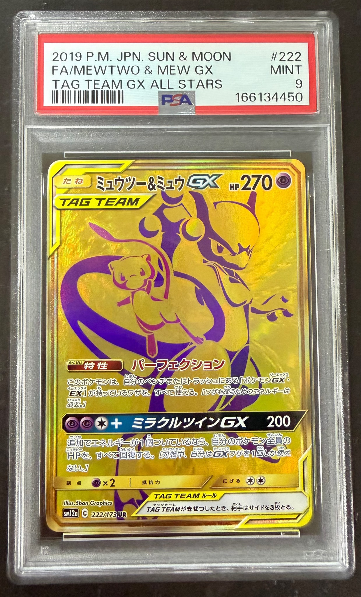 ミュウツー&ミュウGX UR[SM12a 222/173](ハイクラスパック「TAG TEAM