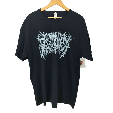 スラミングブルータルデスメタル バンド ロゴ プリント S/S Tシャツ【1142964503933】